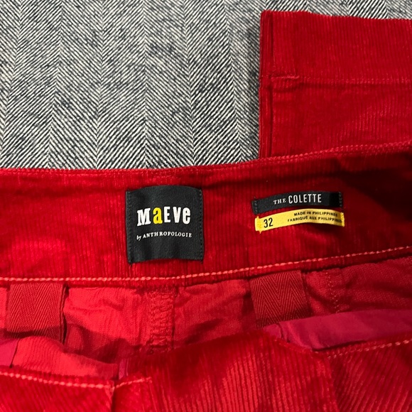 anthropologie maeve the colette cropped wide leg courdory pants | size 32 - Picture 3 of 5